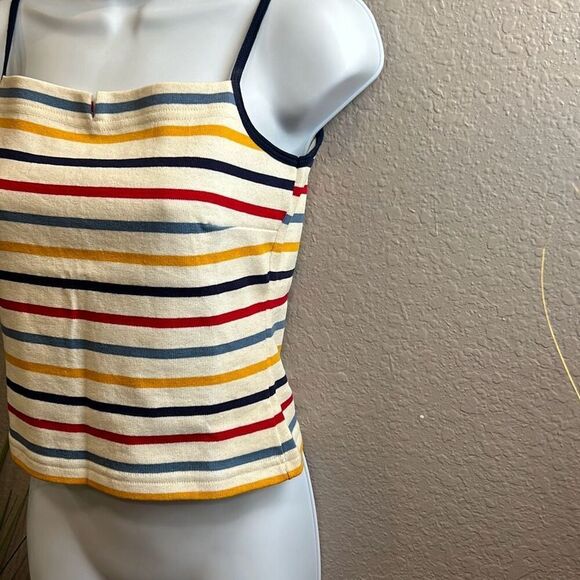 #116 Roue libre striped sailing crop top size small - Picture 4 of 9